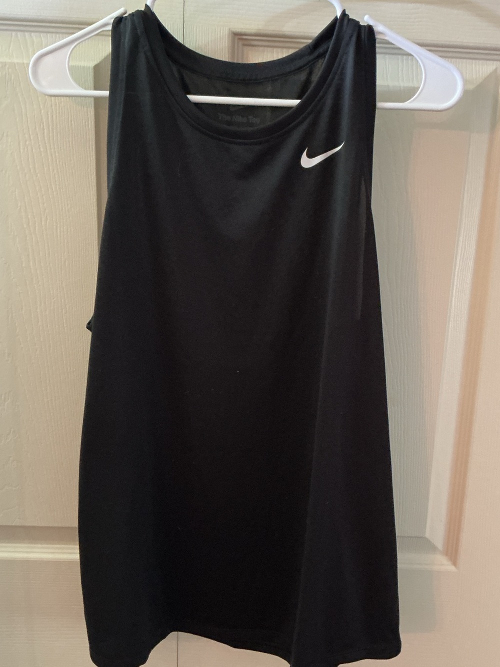 Nike Black Women's Athletic Tank with White Swoosh